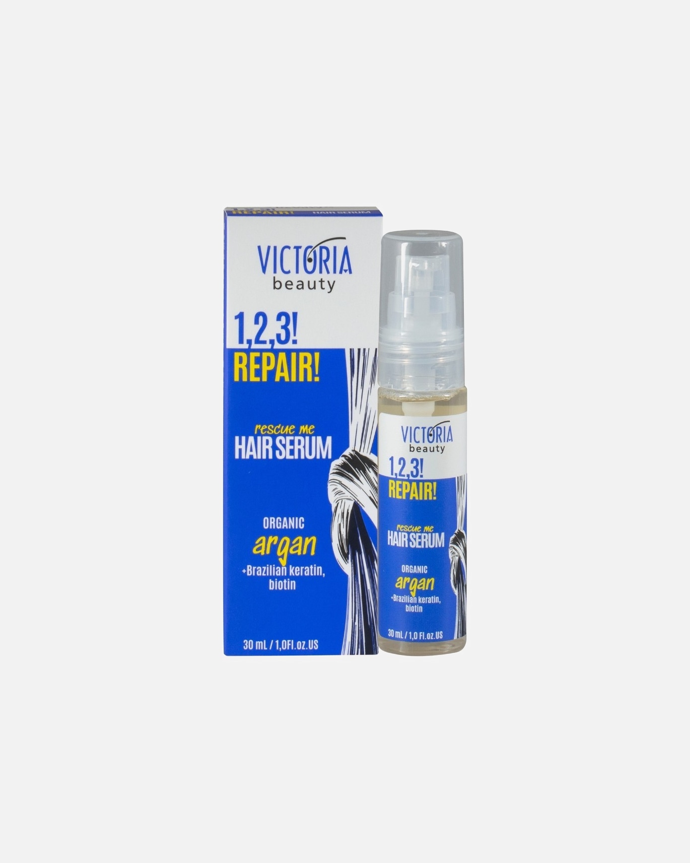 Plaukų fluidas UnisexVICTORIA BEAUTYDefault Brand Line1,2,3! Repair! Serum for Damaged Hair30 ml