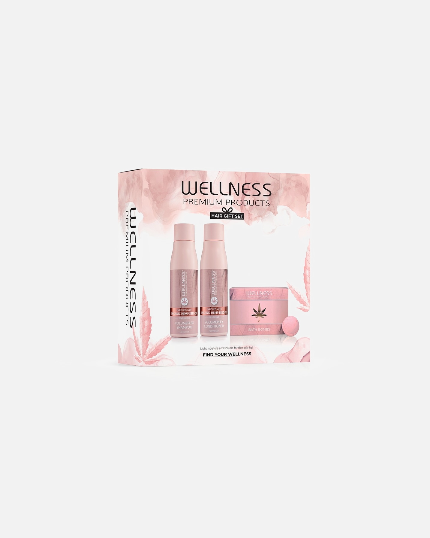 Plaukų priežiūros rinkinys UnisexWellnessVolumePlex Wellness Shampoo, Conditioner & Bath Bombs Set1 vnt.