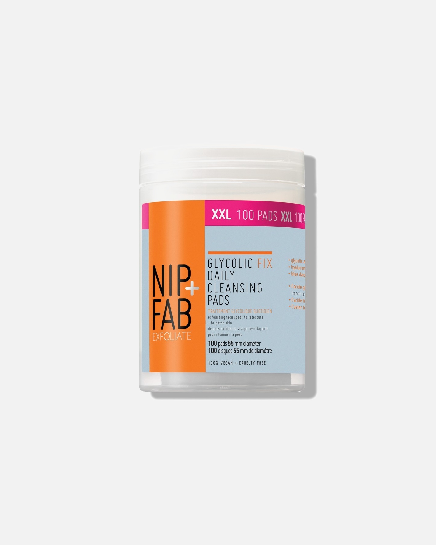 Veido tonikas UnisexNip + FabGlycolic Fix Daily Cleansing Pads100 vnt