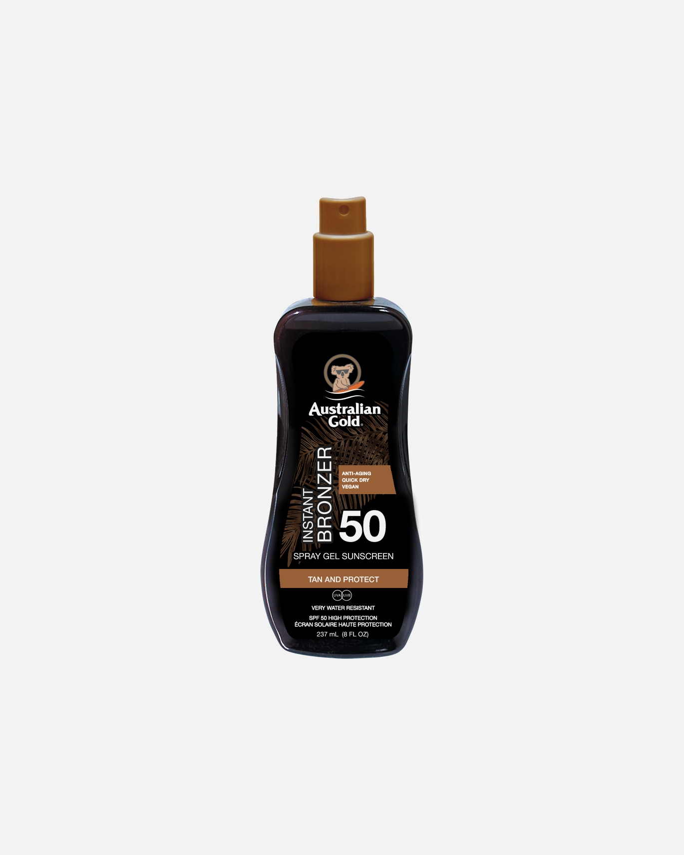 Kūno losjonas UnisexAustralian GoldSpray Gel Sunscreen SPF50237 ml