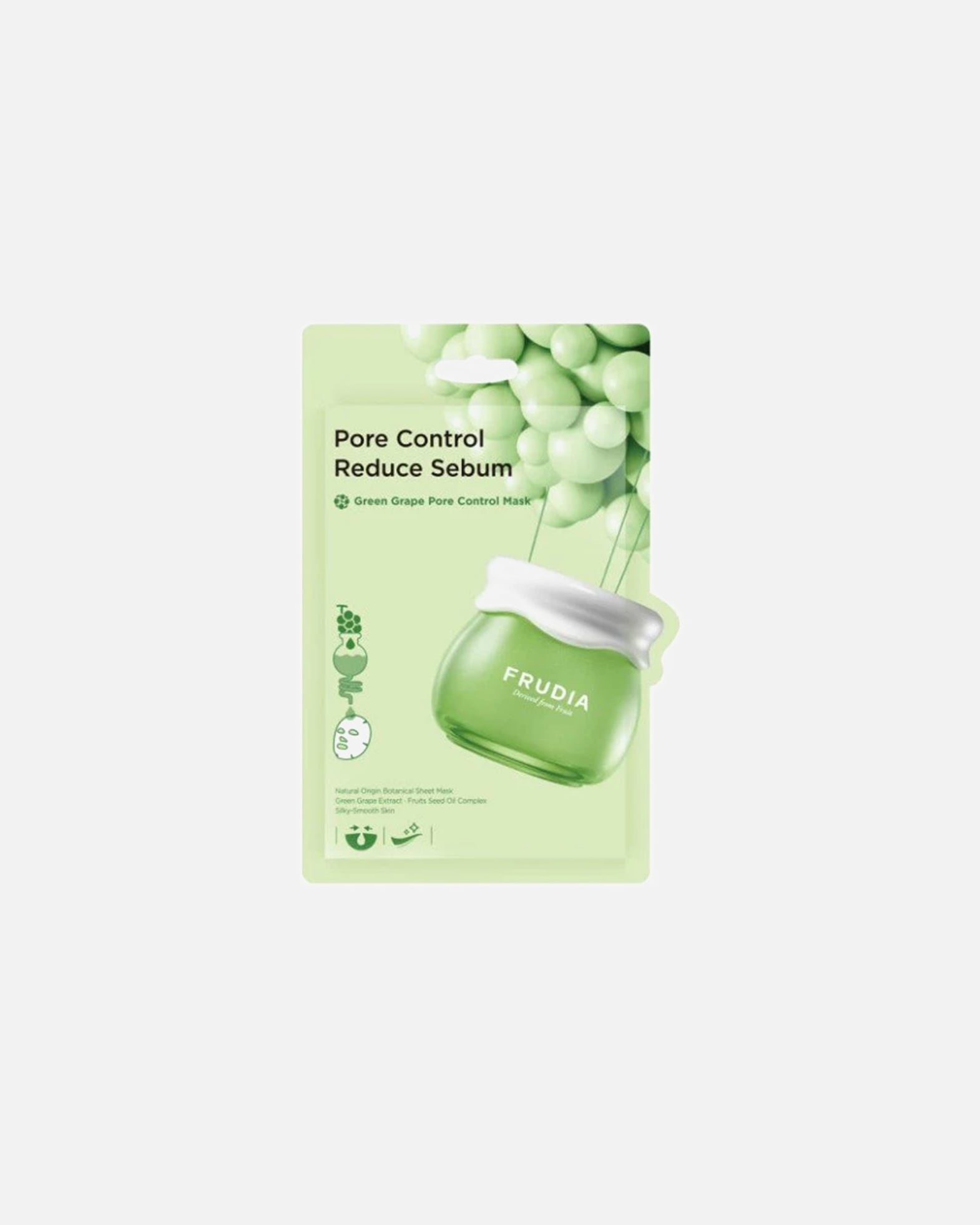 Lakštinė veido kaukė UnisexFrudiaGreen Grape Pore Control Mask1 vnt.