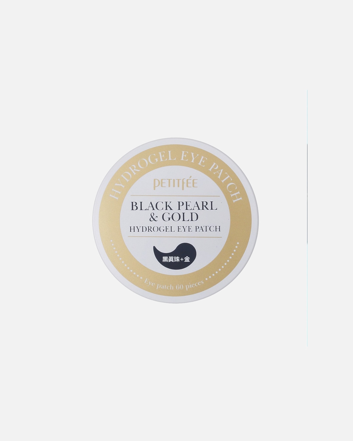 Paakių kaukė pleistrai UnisexPetitfeeBlack Pearl & Gold Hydrogel Eye Patch1 x 60 vnt.