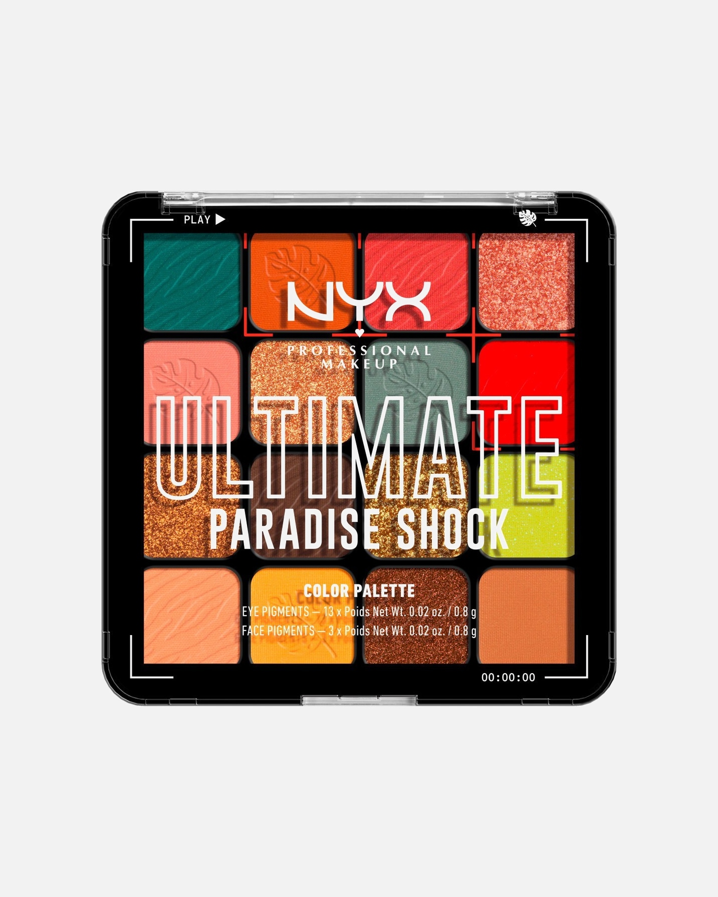 Akių šešėliai, Paletė UnisexNYX Professional MakeupUltimate Shadow PaletteTropic Shock