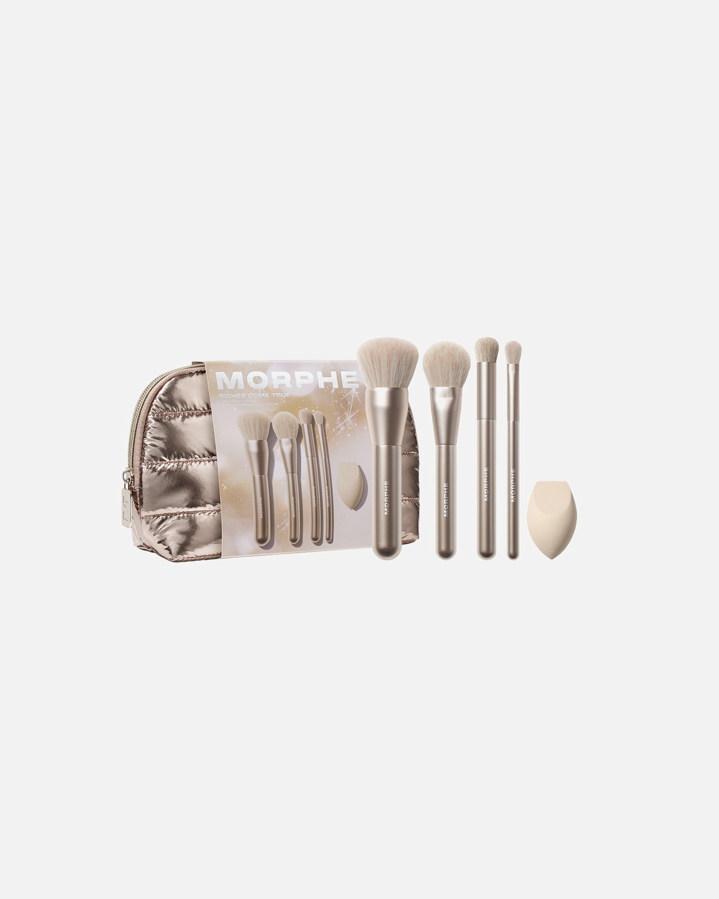 Makiažo šepetėlių rinkinys MoterimsMorpheHoliday CollectionRICHES COME TRUE 5-PIECE BRUSH & TOOL SET1 vnt.