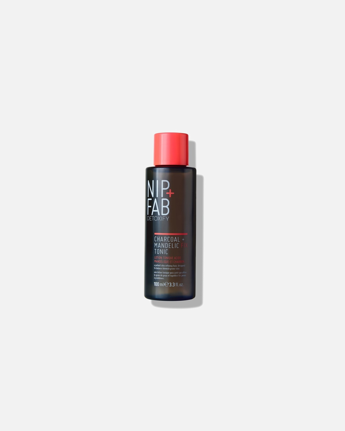 Valomųjų veido priemonių rinkinys UnisexNip + FabCharcoal + Mandelic Fix Tonic100 ml