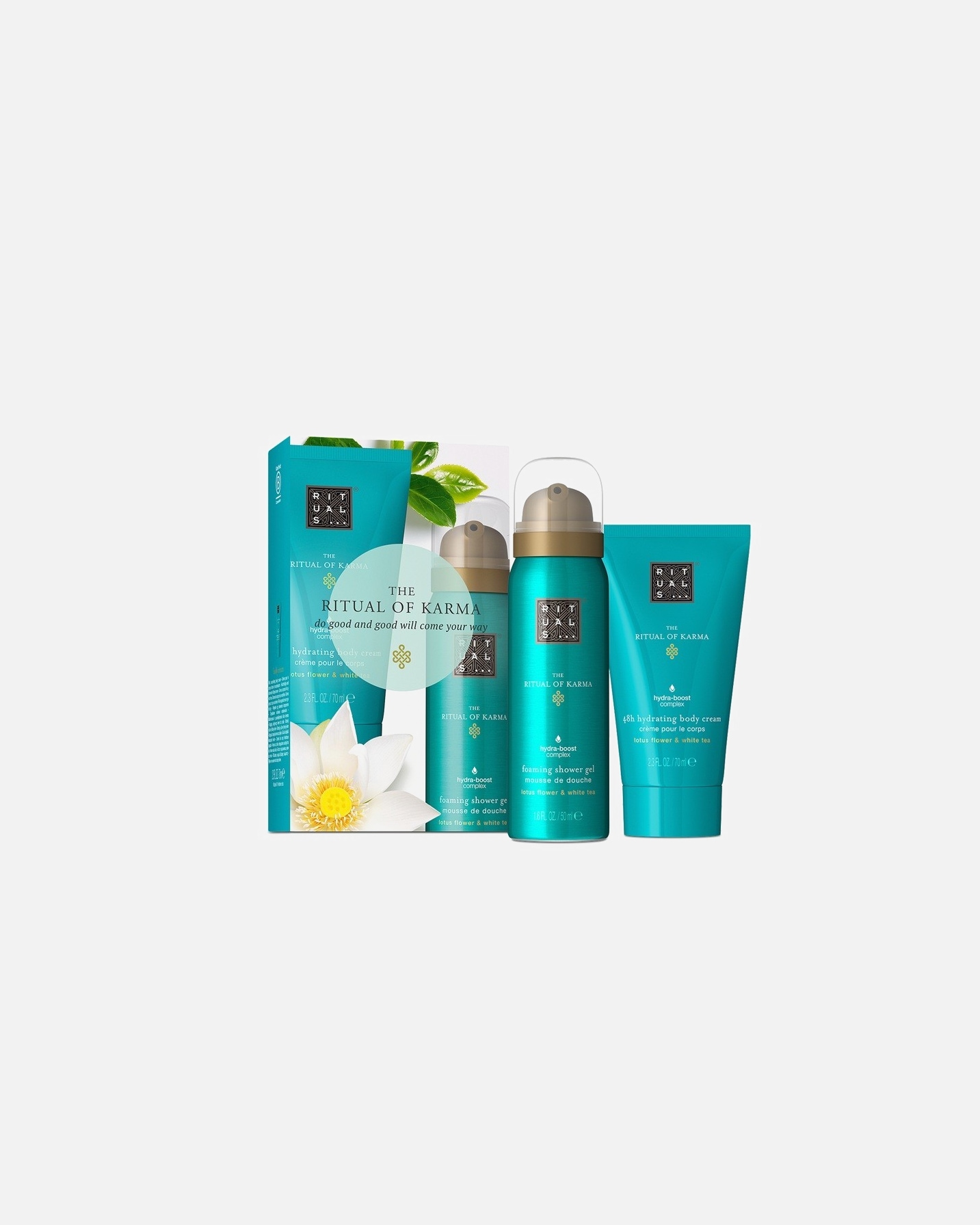 TIK INTERNETE! Perkant RITUALS produktų už 29 € ir daugiau - DOVANA RITUALS THE RITUALS OF KARMA miniatiūrų rinkinys.