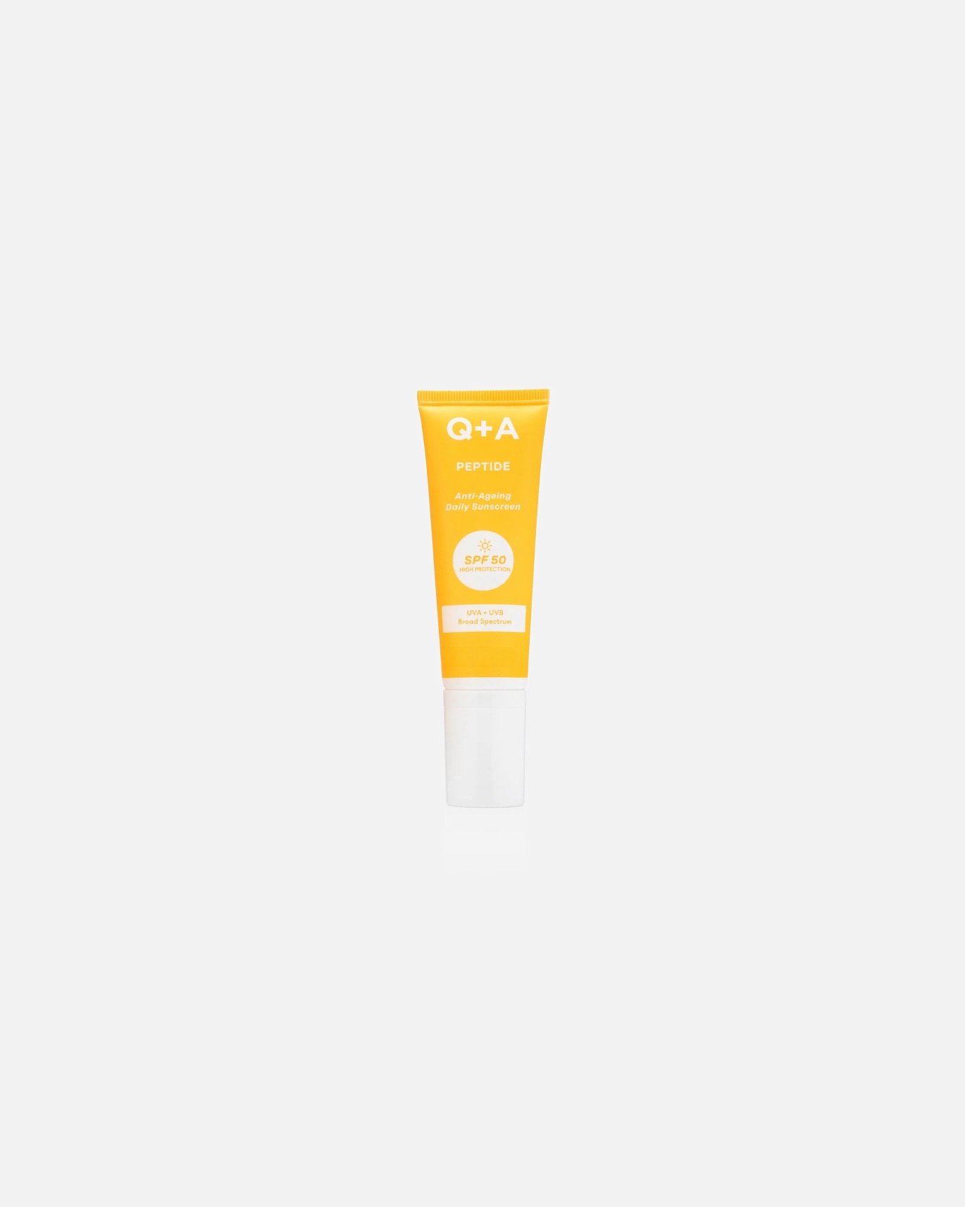 TIK INTERNETE! Perkant 2 ar daugiau Q+A produktus - DOVANA Q+A PEPTIDE ANTI-AGEING DAILY SUNSCREEN SPF50 kremas nuo saulės (10 ml).