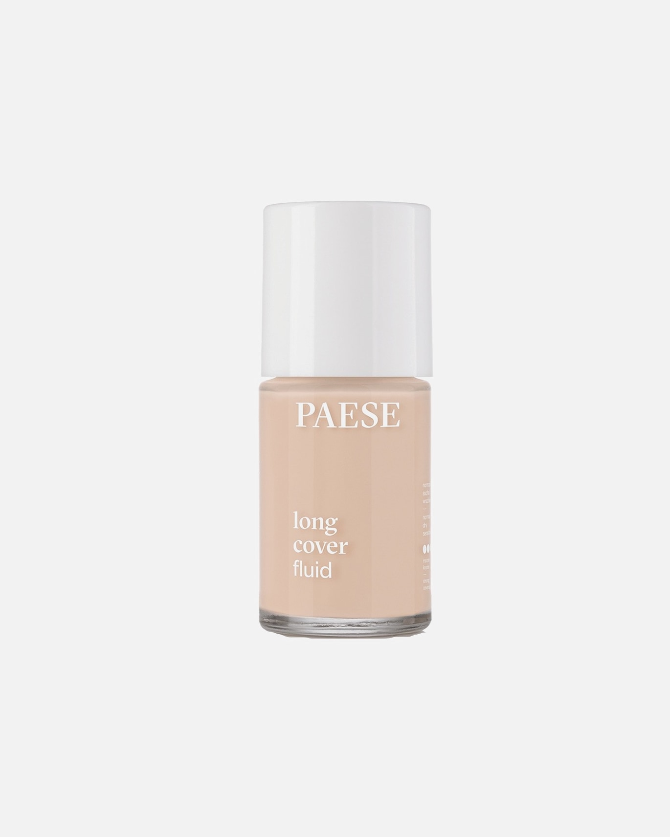 Makiažo pagrindas UnisexPaeseLiquid Foundation Long Cover FluidNr. 1 Light Beige