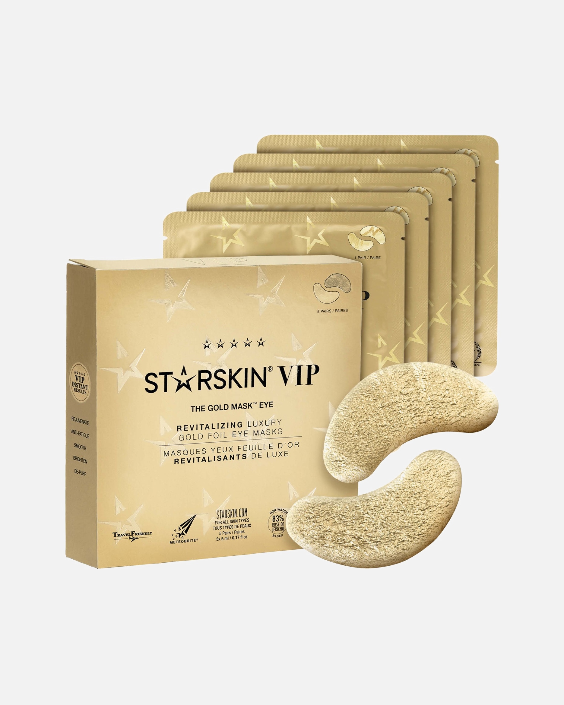 Paakių kaukė pleistrai UnisexSTARSKIN ®VIP THE GOLD MASK™ EYE SINGLE25 ml (5 x 5 ml)
