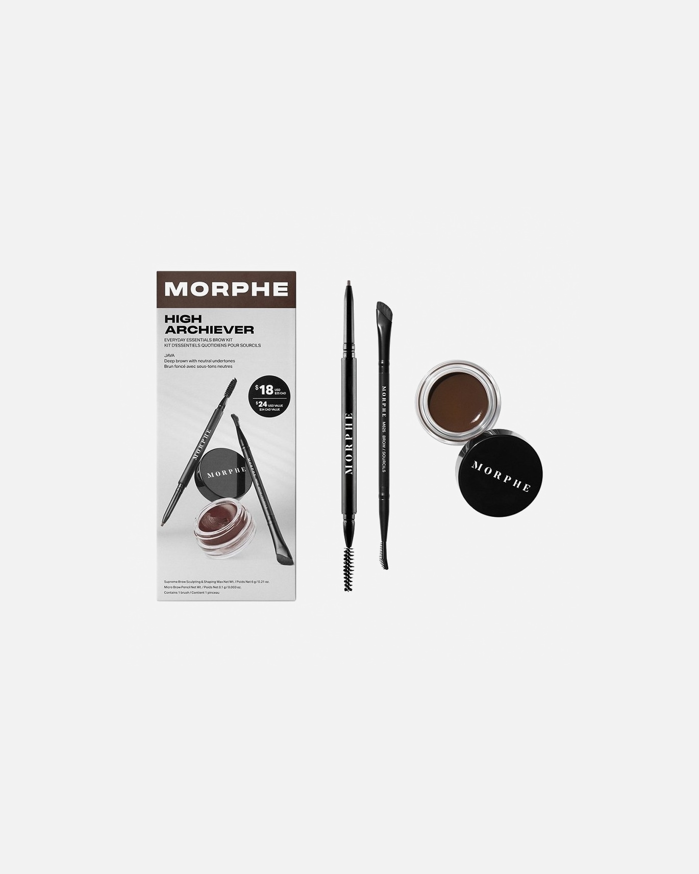 Antakių makiažo rinkinys UnisexMorpheHigh Archiever Everyday Essentials Brow KitJava