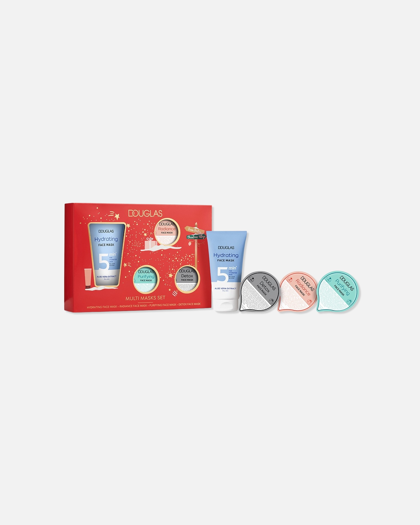 Veido priežiūros rinkinys MoterimsDouglas CollectionChristmas 2023Multi Masks Set1 vnt.