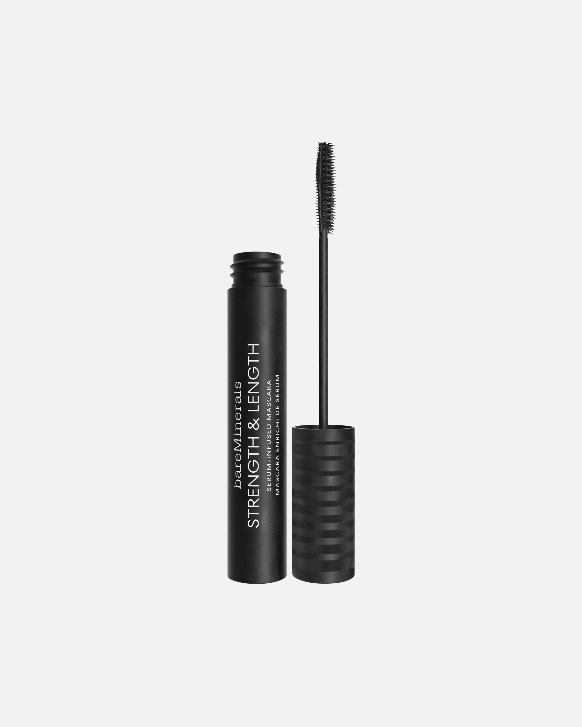 Blakstienų tušas UnisexbareMineralsSTRENGTH & LENGTH MASCARABLACK