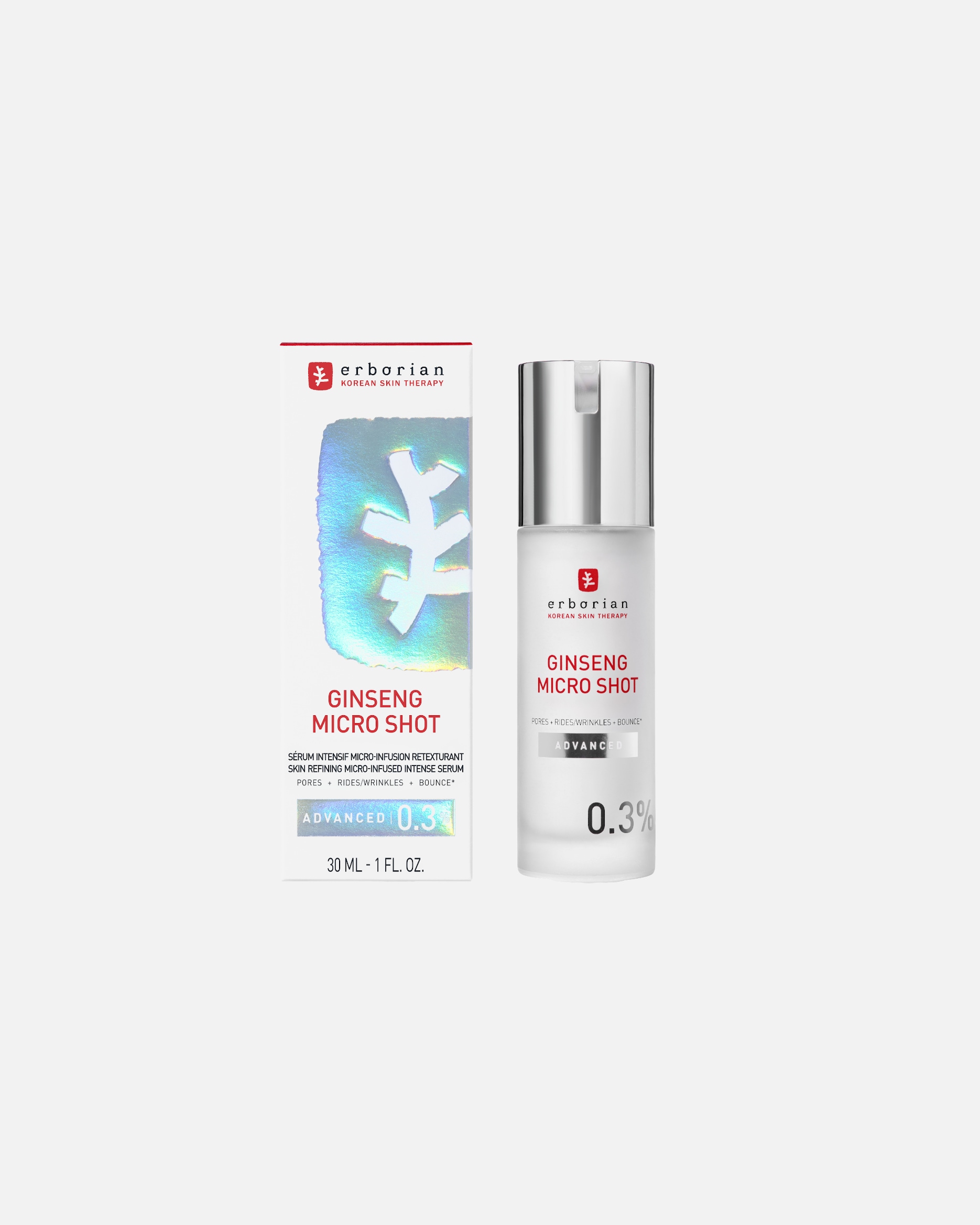 Veido serumas brandžiai odai UnisexERBORIANGinsengGINSENG MICRO SHOT 0.330 ml