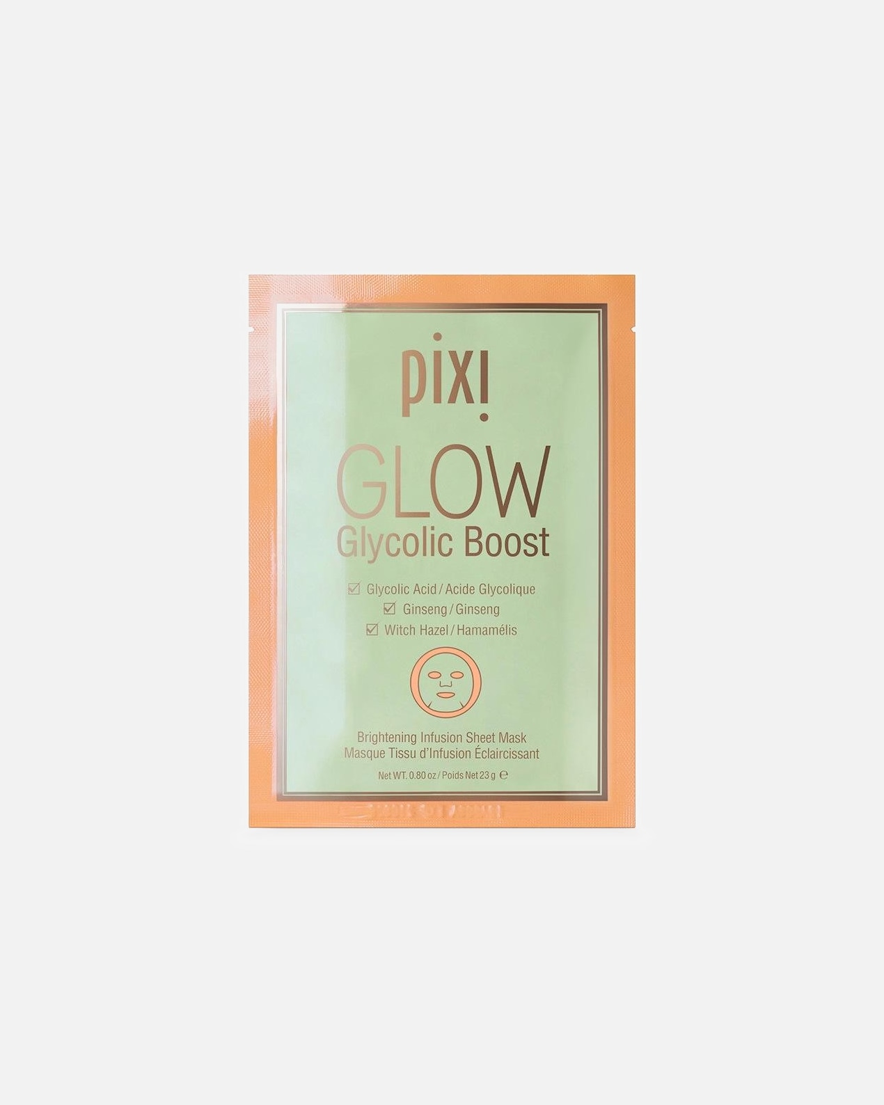 Lakštinė veido kaukė UnisexPixiGlow Glycolic Boost1 x 3 vnt