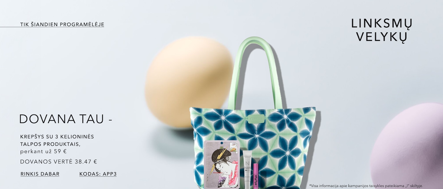 Dovana tau TIK PROGRAMĖLĖJE! Kodas - APP3
