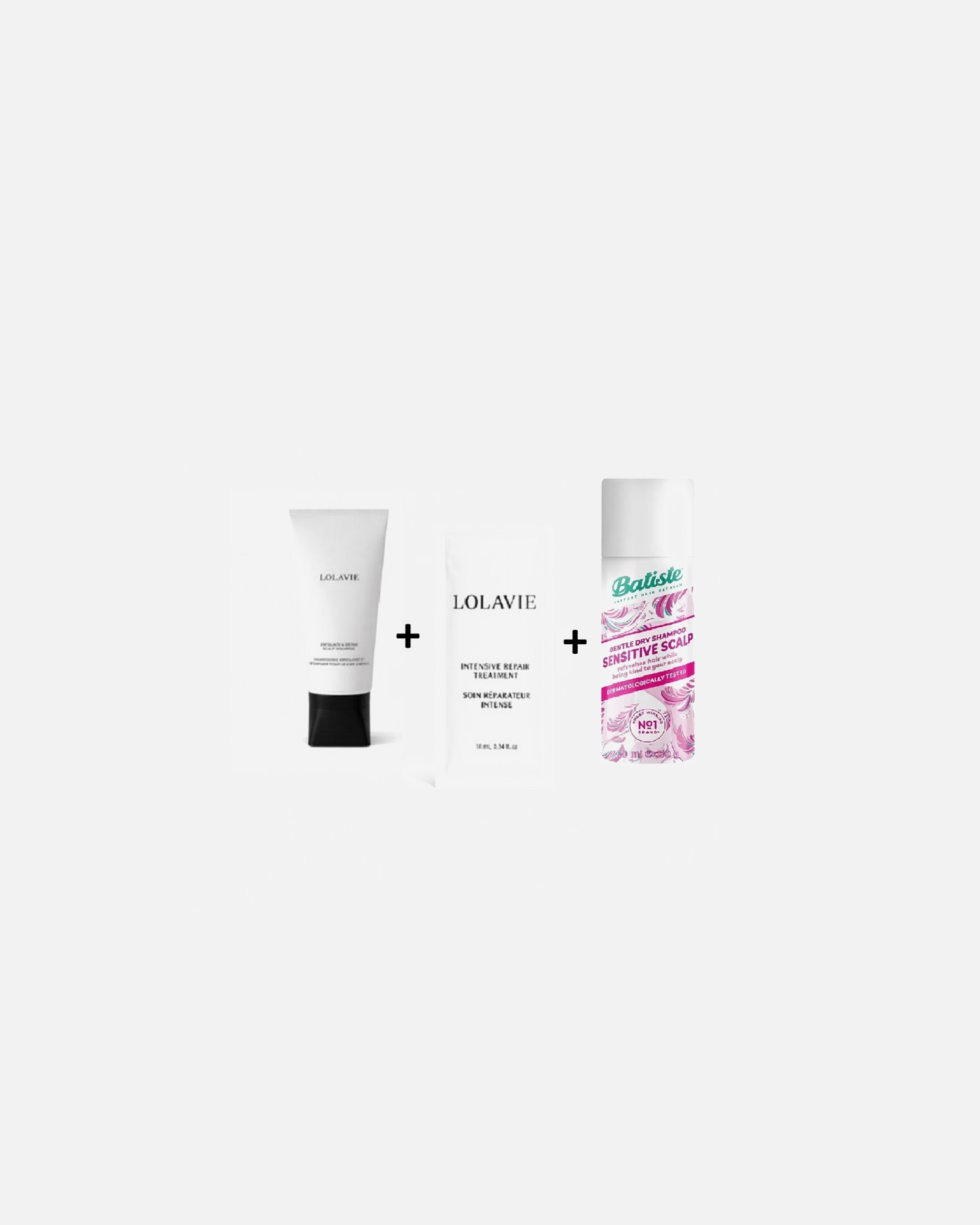 TIK INTERNETE! Perkant produktų už 39 € ir daugiau, DOVANA - 3 kelioninės talpos produktai: BATISTE SENSITIVE LIGHTLY SCENTED sausas plaukų šampūnas (50 ml) ir LOLAVIE plaukų priežiūros miniatiūrų rinkinys (22 ml ir 10 ml). Kodas – SET