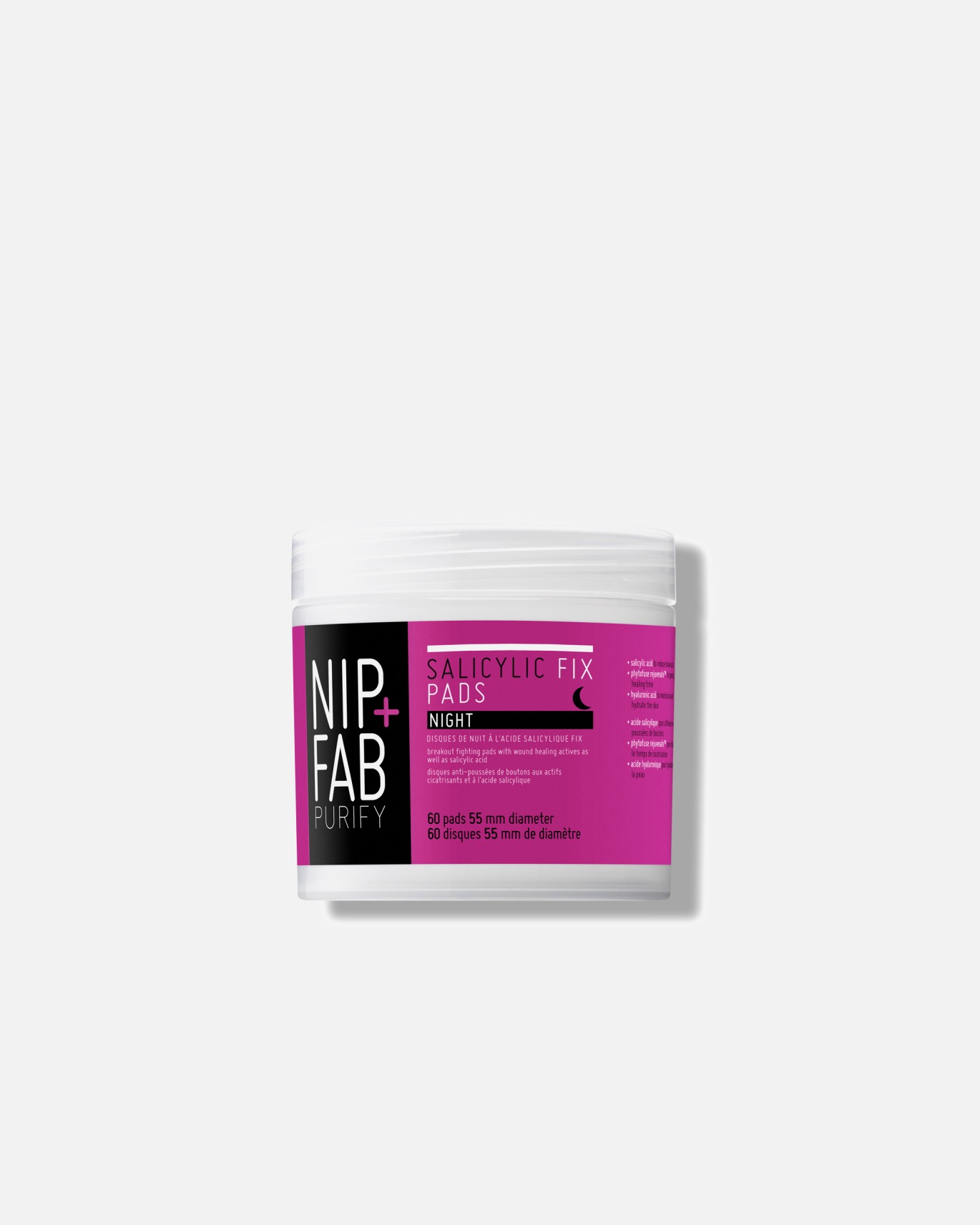 Veido tonikas UnisexNip + FabSalicylic Night 60 Pads60vnt.
