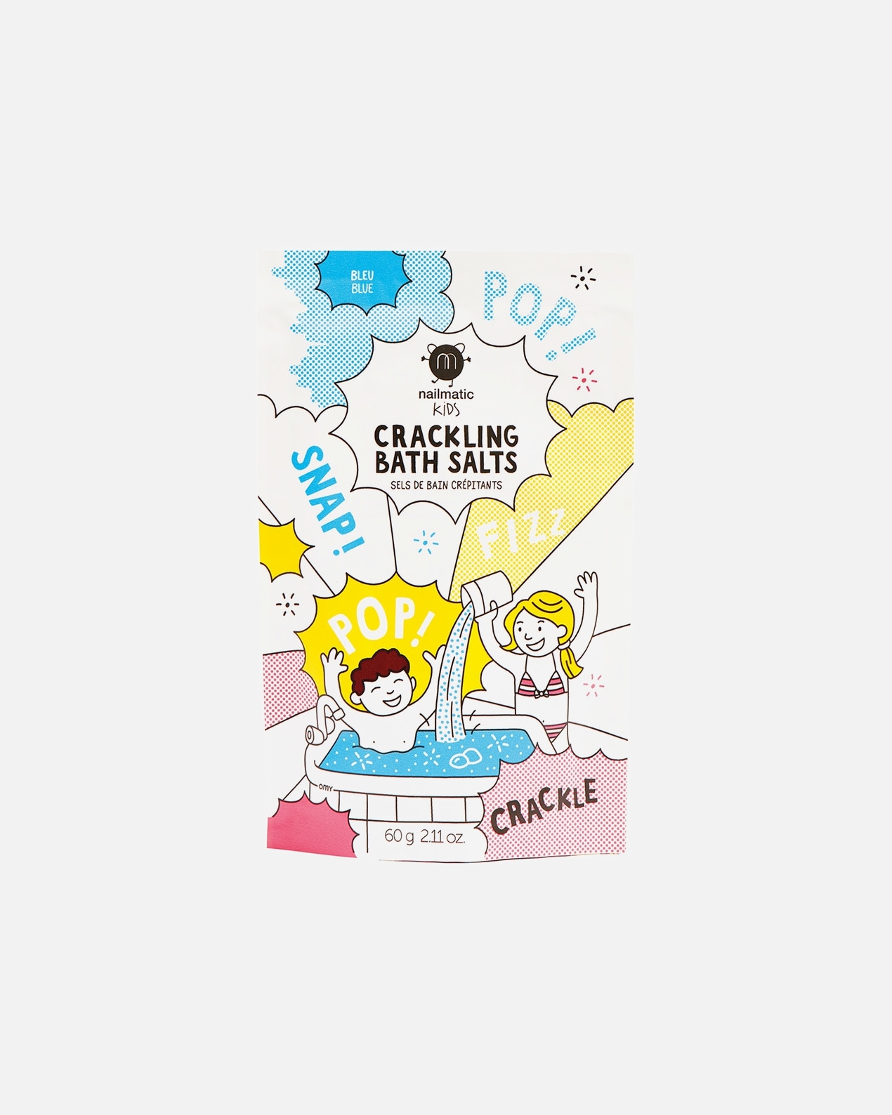 Drėkinamoji priemonė voniai UnisexNailmaticCrackling Bath Salts Blue1 vnt.