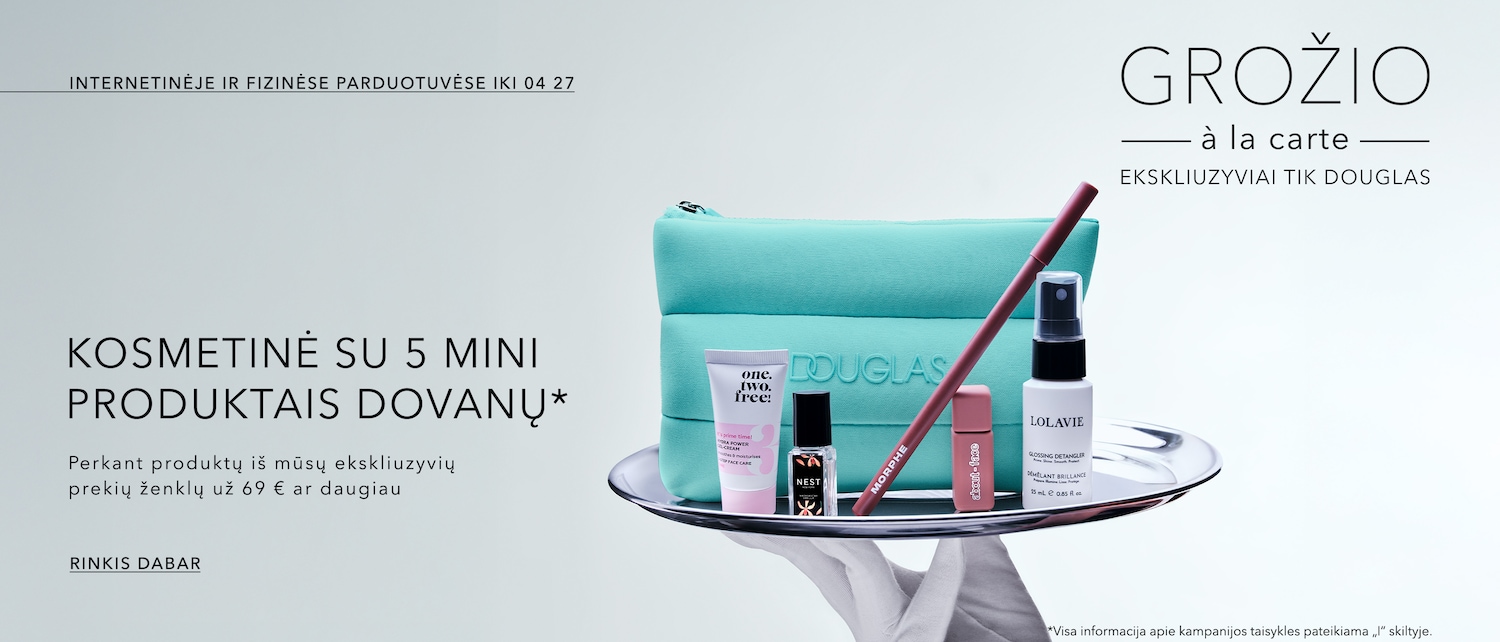 DOVANA kosmetinė su 5 miniatiūromis perkant produktų Iš mūsų ekskliuzyvių prekių ženklų* už 69 €