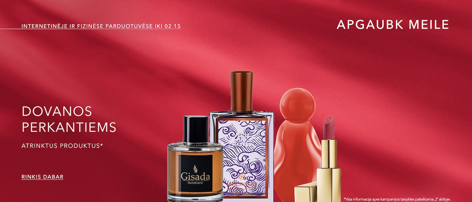 Internetinėje ir fizinėse parduotuvėse iki 02 15 Dovanos perkantiems atrinktus produktus*