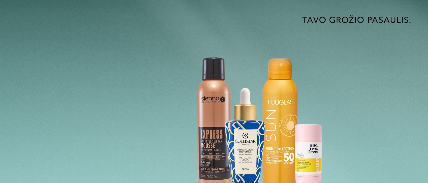 -30%* nuolaida savaiminio įdegio ir apsaugos nuo saulės priemonėms, perkant už 9 € kodas sun