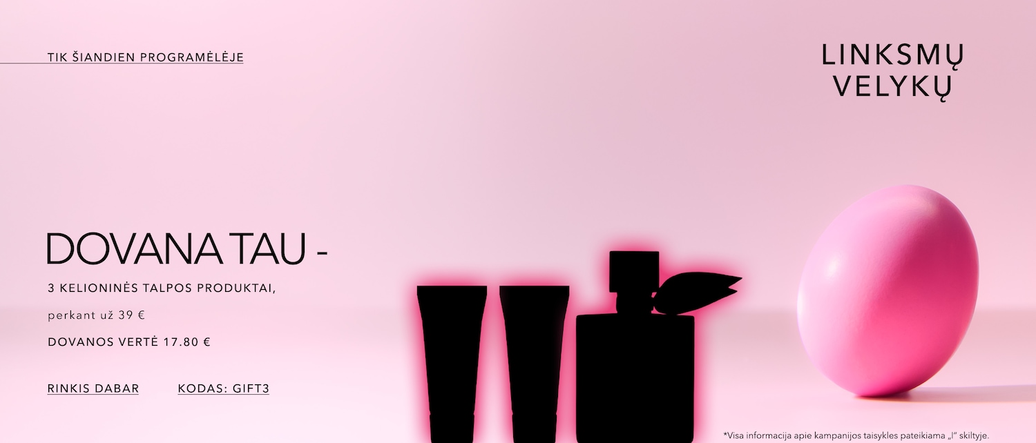 TIK PROGRAMĖLĖJE Dovana tau, perkant už 39 € kodas: gift3
