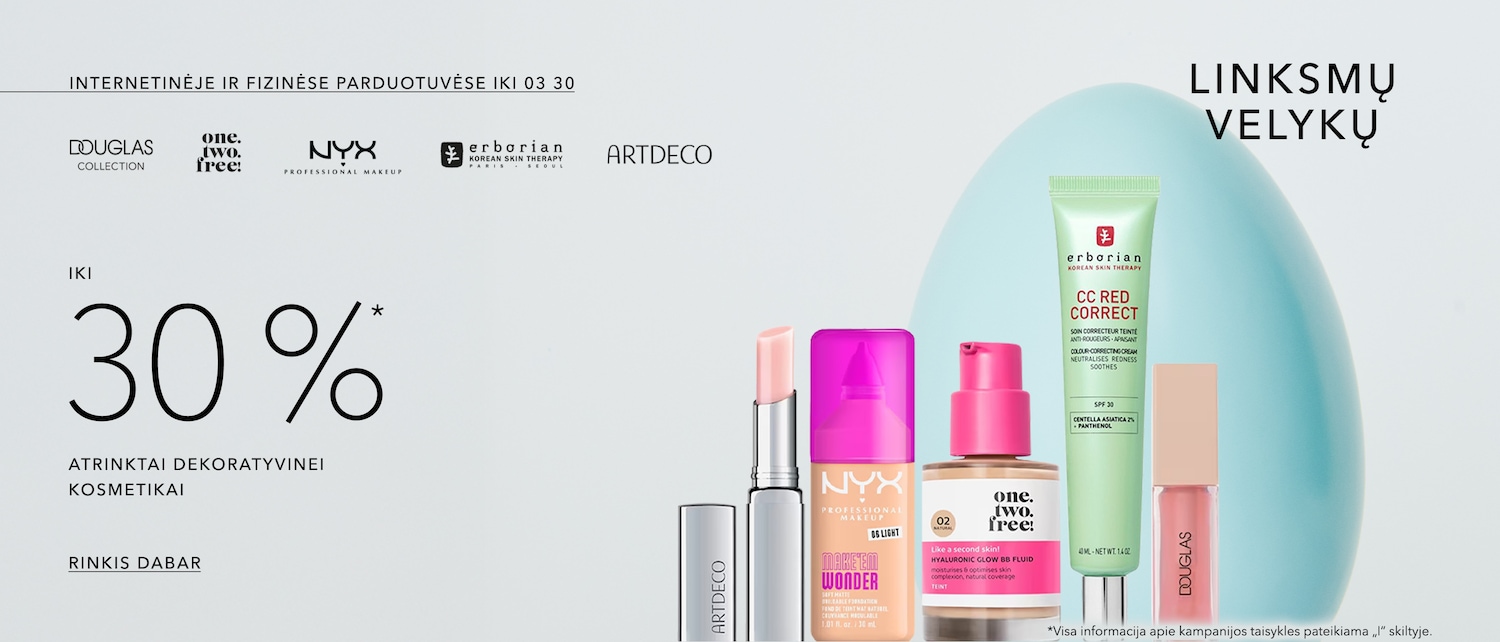 Iki 30 % Atrinktai Dekoratyvinei Kosmetikai