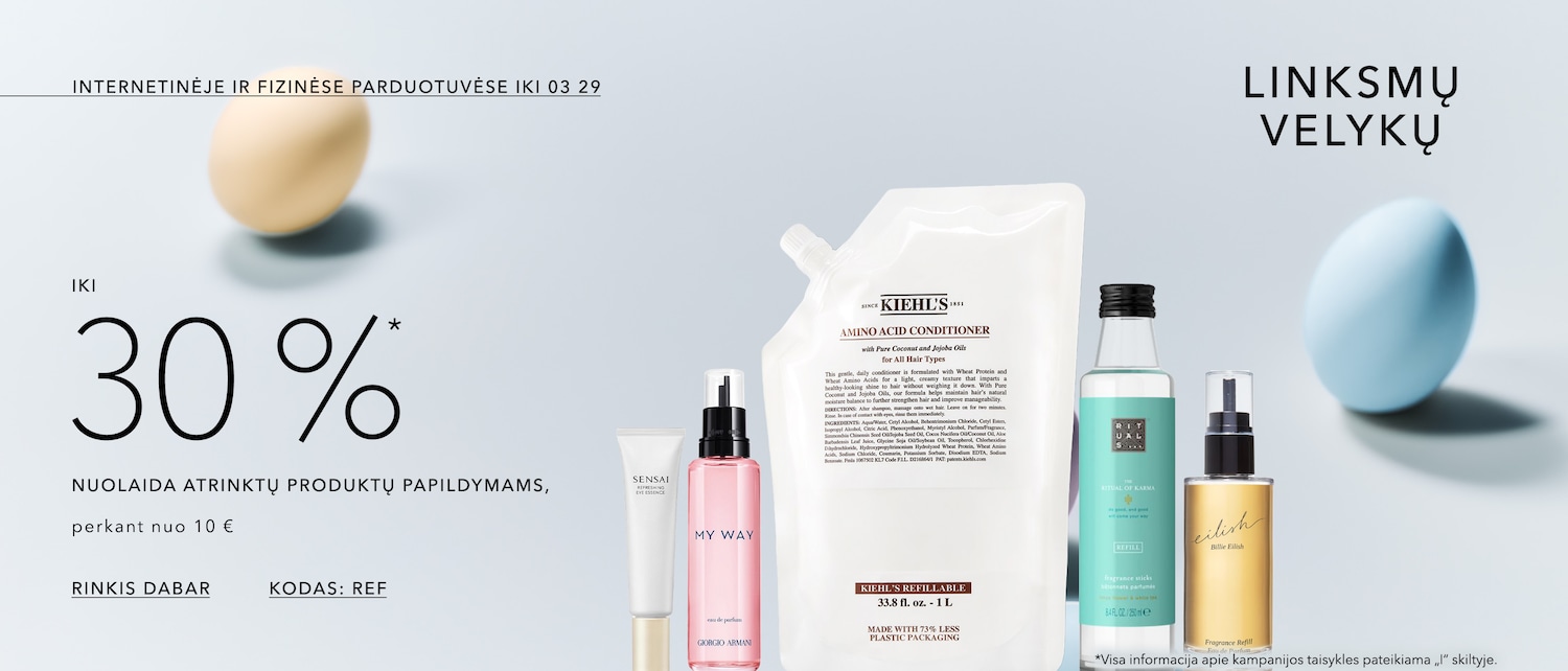 iki 30%* nuolaida atrinktu produktu papildymams, perkant už 10 € kodas: ref