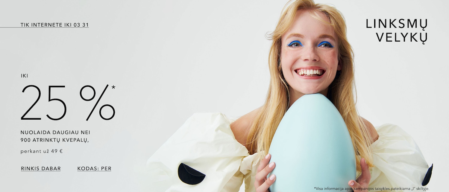 iki 25%* atrinktiems kvepalams KODAS: PER