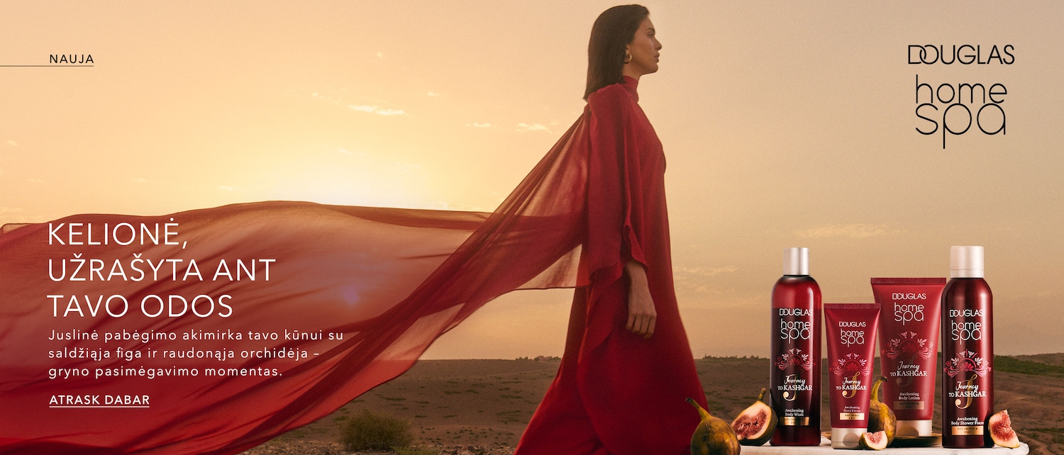 Patirkite prabangų pabėgimą savo kūnui su saldžiąja figa ir raudonąja orchidėja – tai gryno pasimėgavimo akimirka su Douglas Home Spa Journey to Kashgar. Atraskite dabar!