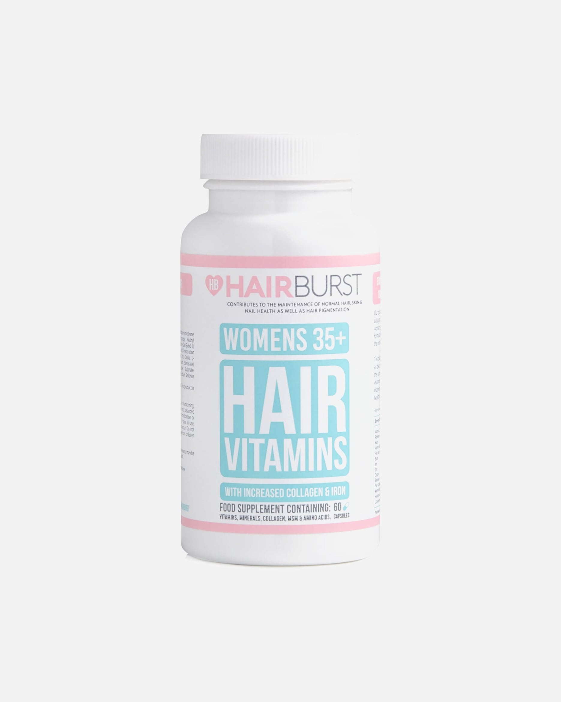 Maisto papildas plaukams MoterimsHAIRBURSTHair Vitamins Womens 35+60 vnt