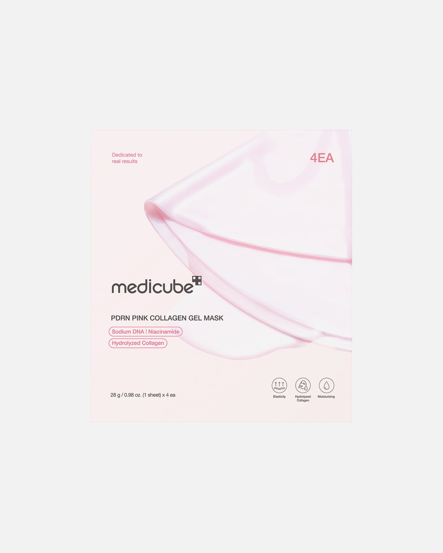 Lakštinė veido kaukė UnisexMedicubePDRN PinkCollagen Gel Mask (4EA) (EU)112 g