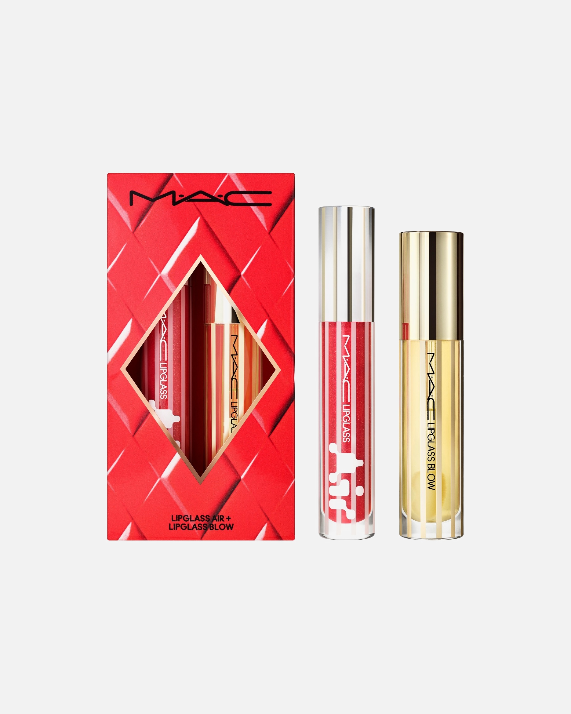 Lūpų makiažo rinkinys UnisexMAC HolidayBlowing Air Kisses Glossy Lips Duo1 vnt.