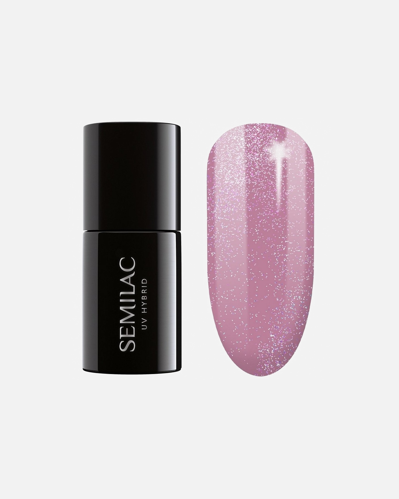 Gelinis nagų lakas UnisexSemilacUV Gel PolishNr. 319 Shimmer Dust Pink