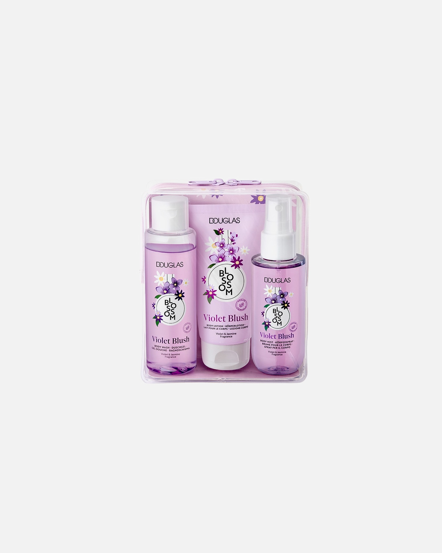 Kūno priežiūros rinkinys UnisexDouglas CollectionBlossomViolet Blush Travel Set1 vnt.
