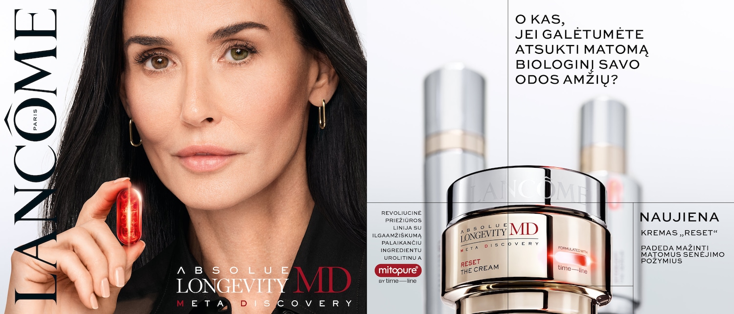 LANCÔME ABSOLUE LONGEVITY MD „LANCÔME“ pristato moksliškai pagrįstą ilgaamžės odos priežiūros protokolą.