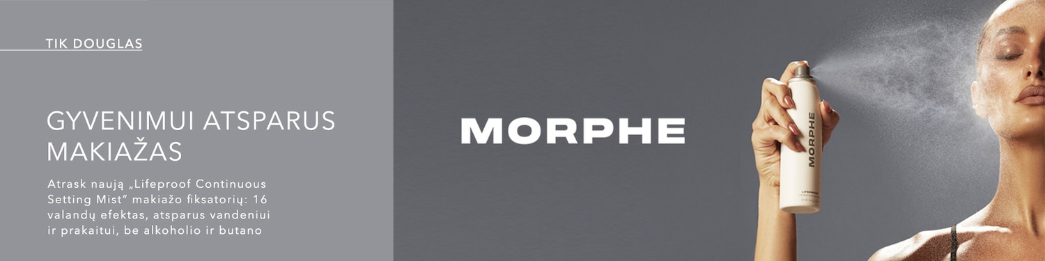 Discover the new "Lifeproof Continuous Setting Mist" makeup fixer from Morphe, for a 16-hour effect, resistant to water and sweat, alcohol and butane-free, available only at Douglas.