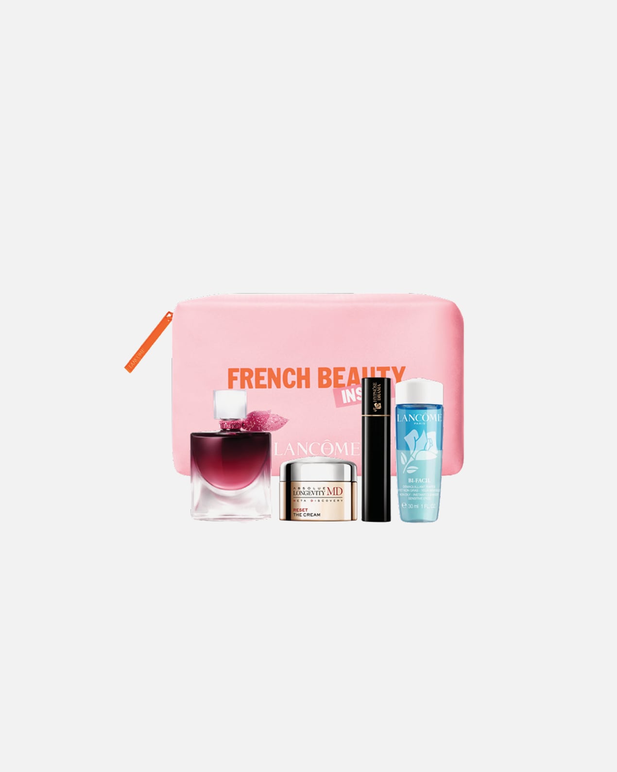Perkant LANCÔME produktų už 129 € ir daugiau - DOVANA LANCÔME kosmetinė ir miniatiūrų rinkinys.