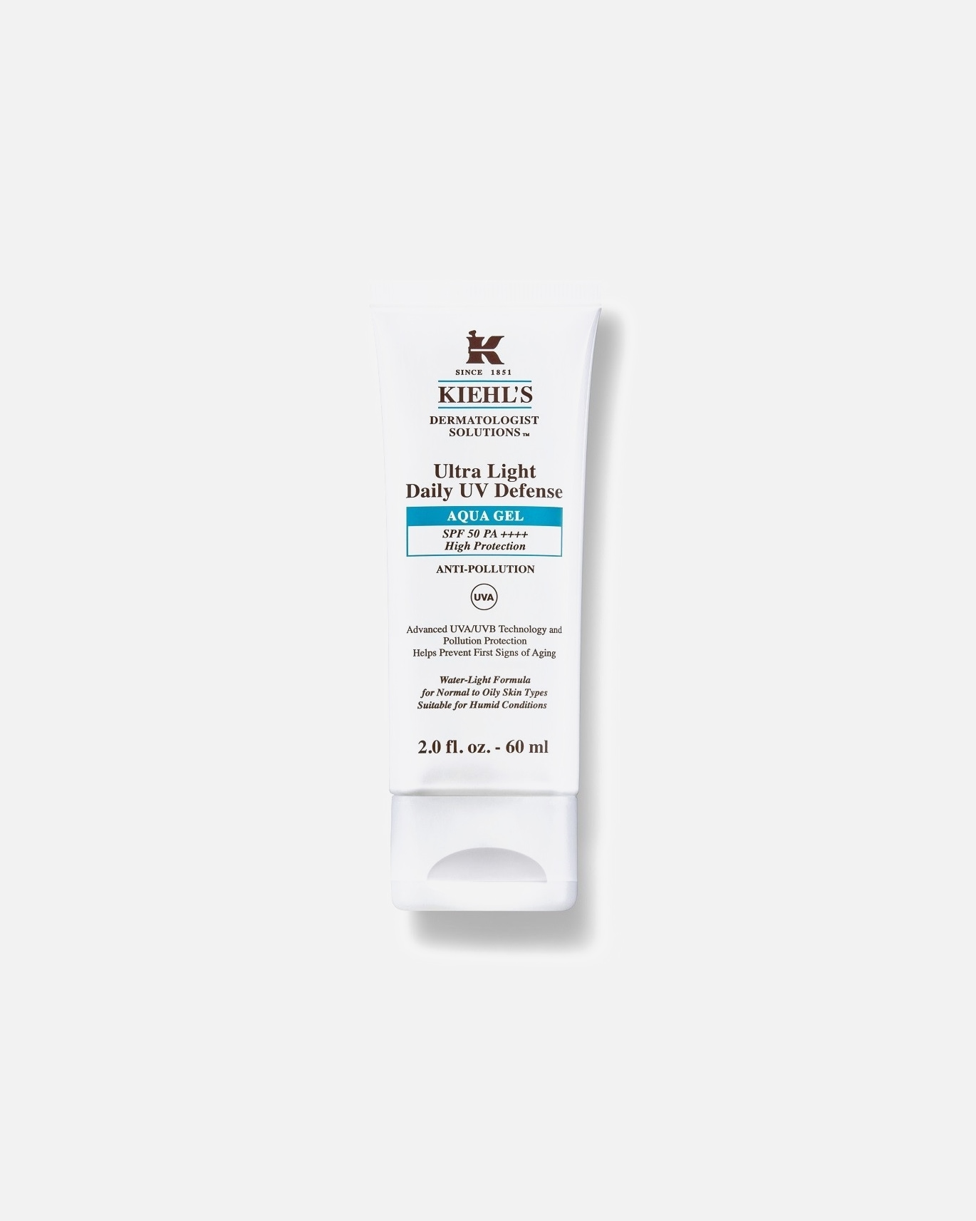 Kremas nuo saulės UnisexKiehl’sUltra Light Daily UV Defense Aqua Gel SPF 50 PA++++60 ml