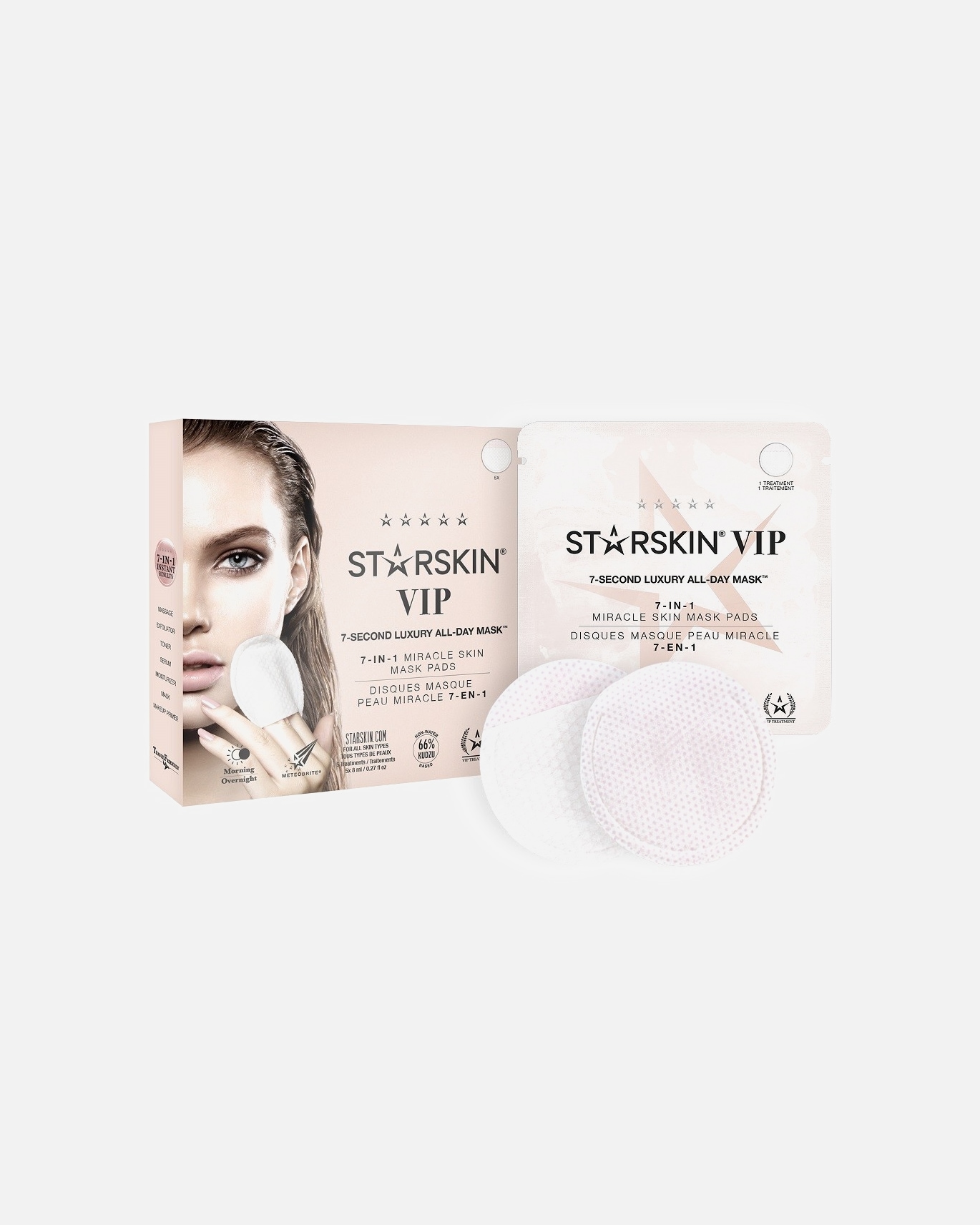 Drėkinamoji veido kaukė UnisexSTARSKIN ®7-Second Luxury All-Day Mask™ 7in1 Miracle Skin Mask Pads1 x 5 vnt.