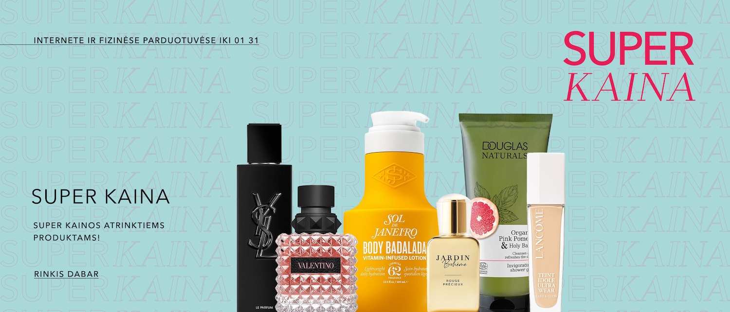 Internetinėje ir fizinėse parduotuvėse iki 01 31 Super kainos atrinktiems produktams