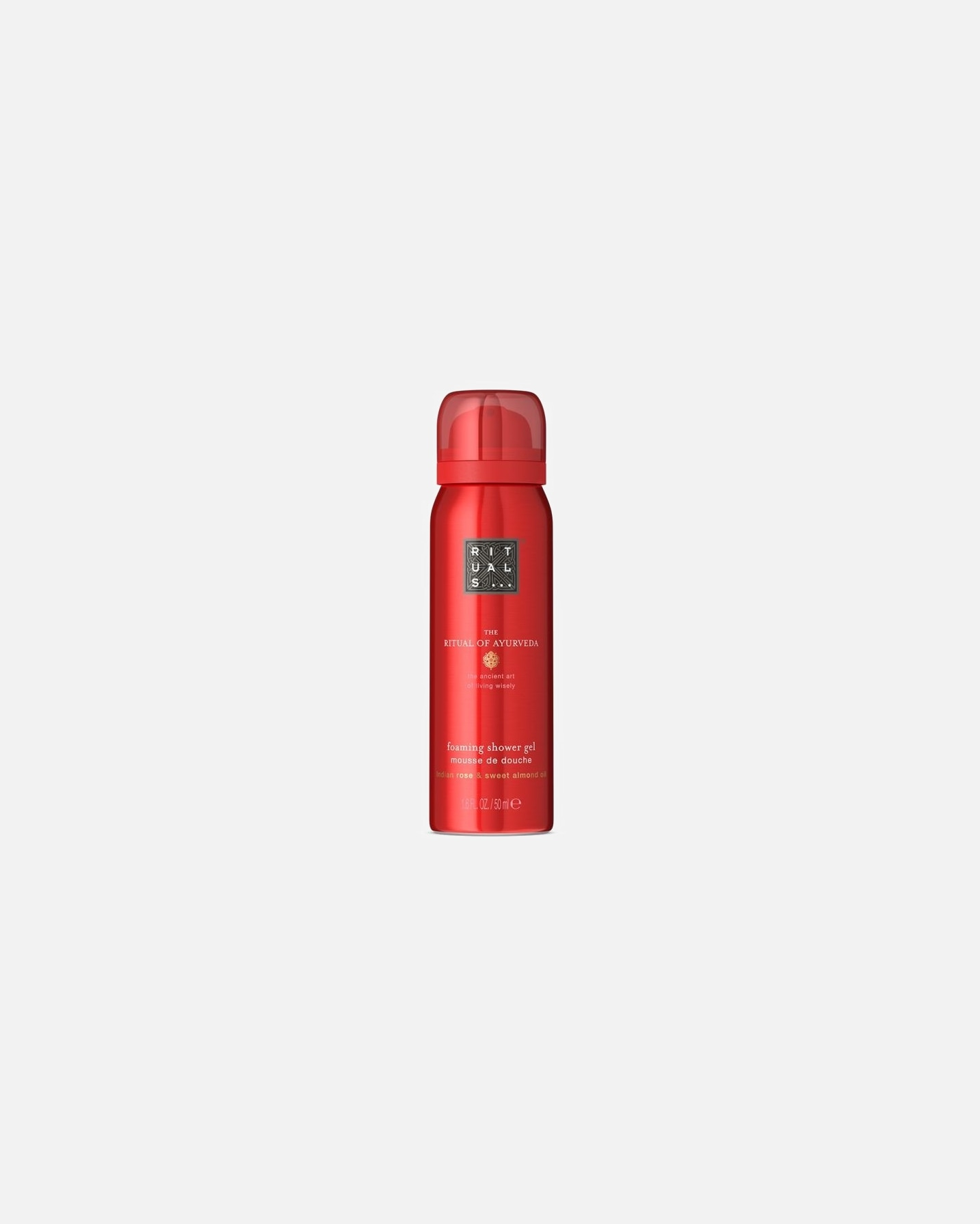Kūno prausimosi putos MoterimsRitualsThe Ritual of AyurvedaFOAMING SHOWER GEL50 ml