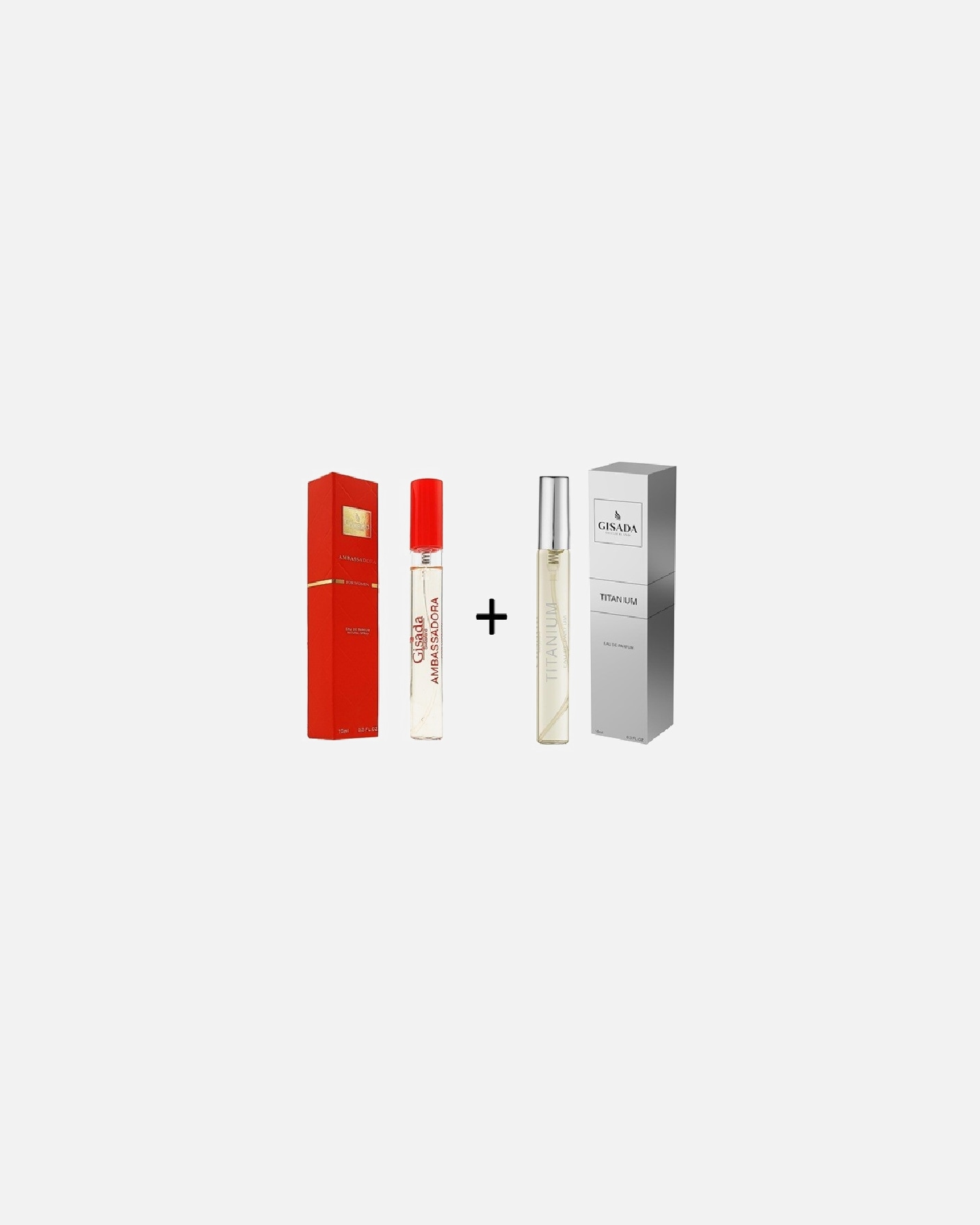 TIK PROGRAMĖLĖJE! Perkant produktų už 69 € ir daugiau - DOVANA GISADA TITANIUM EDP vyriškas kvapas (10 ml) ir GISADA AMBASSADORA EDP moteriškas kvapas (10 ml). Kodas – GA