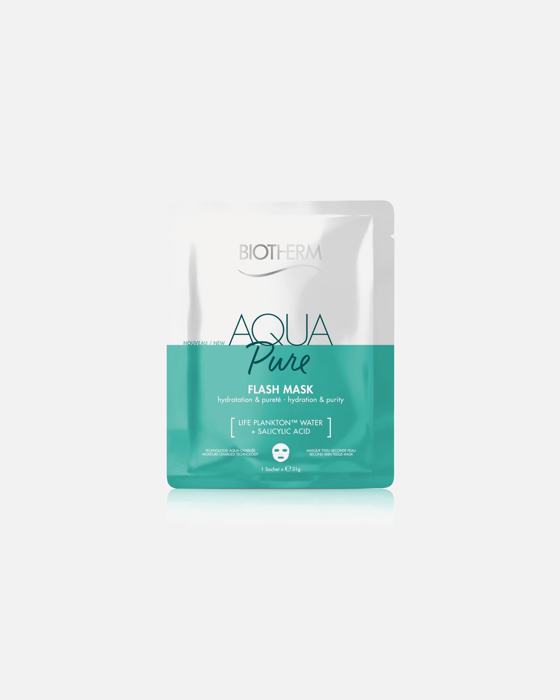 Drėkinamoji veido kaukė UnisexBiothermAquasourceAqua Pure Flash Mask1 vnt