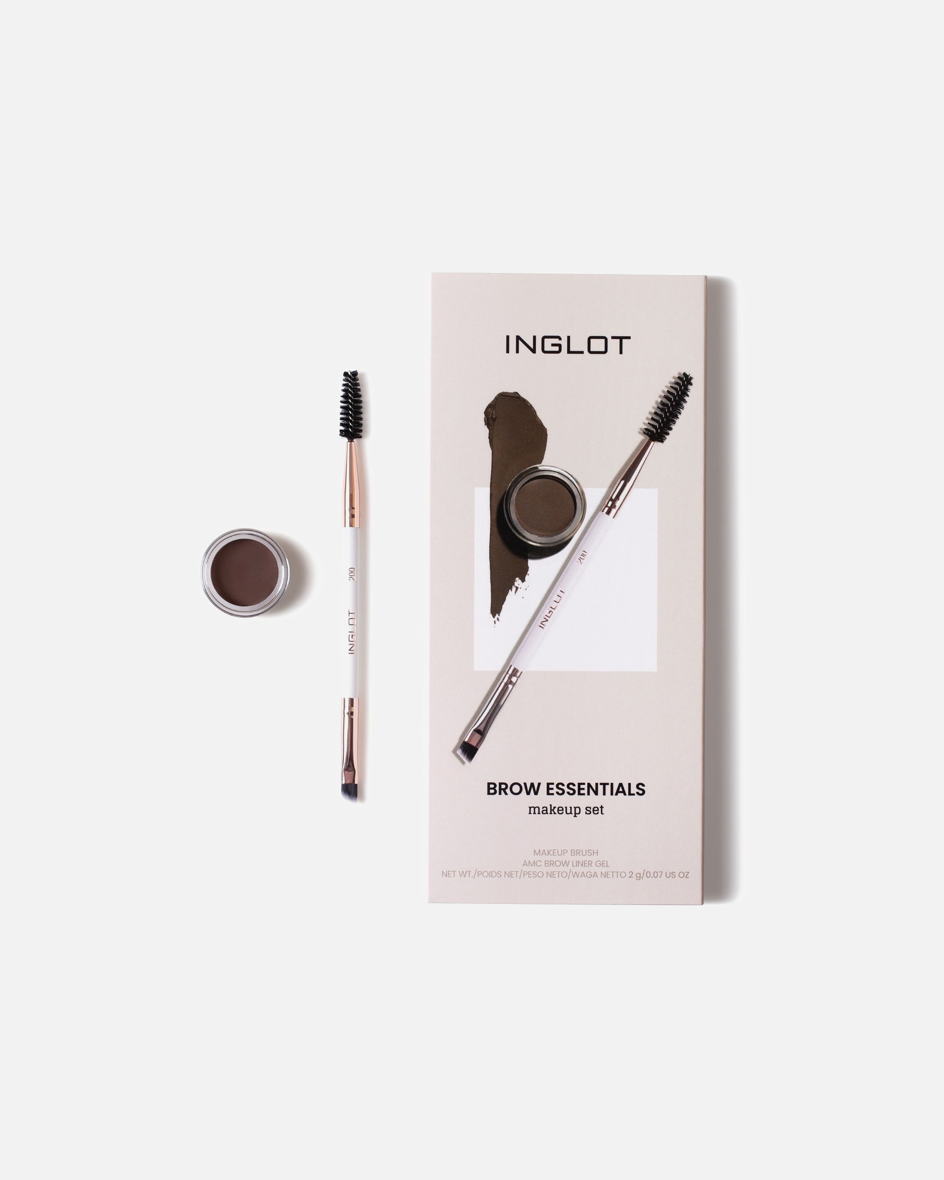 Antakių želė, Antakių šešėliai/dažai UnisexInglotBrow Essentials Makeup Set1 vnt
