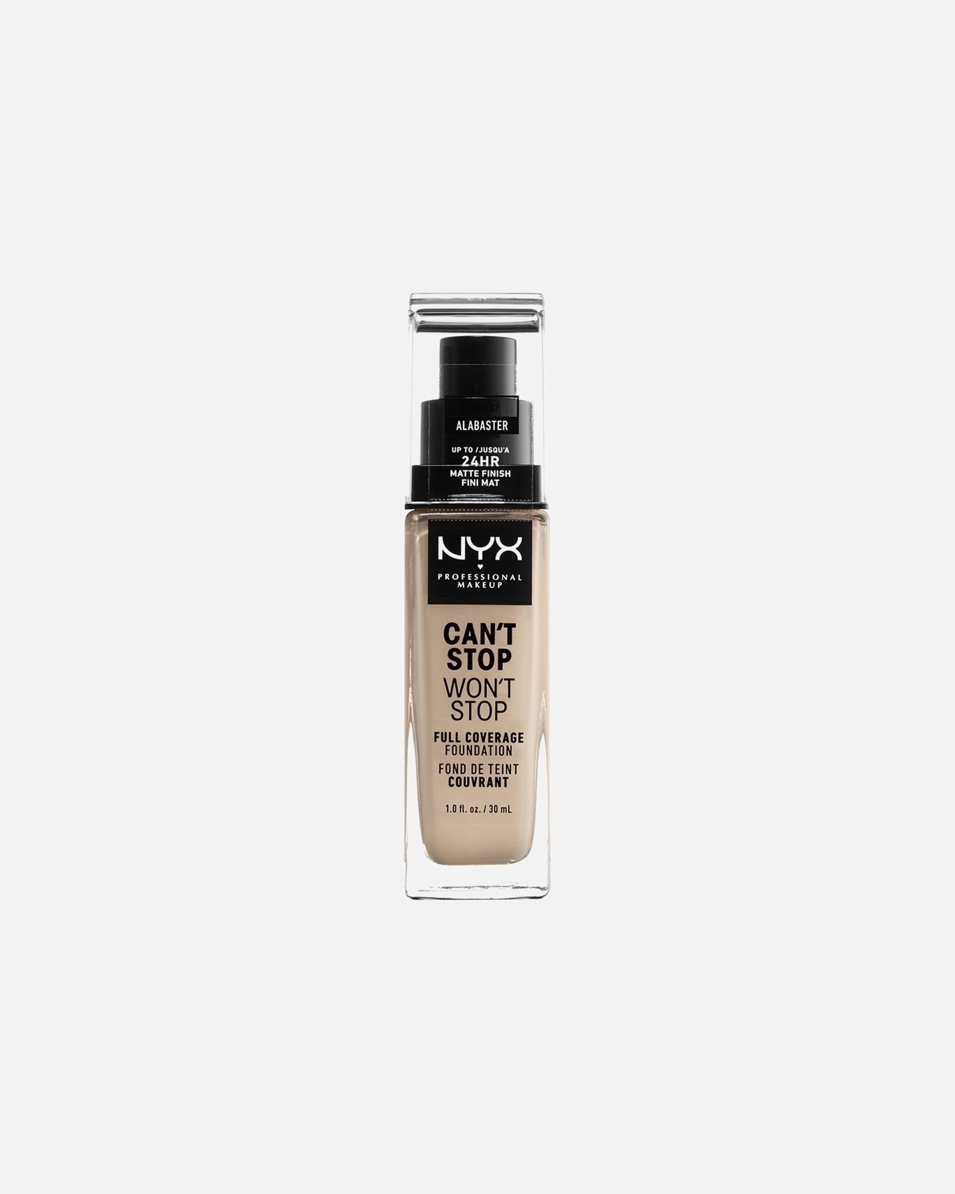 Makiažo pagrindas UnisexNYX Professional MakeupWeddingCan´t Stop Won´t Stop Full Coverage Foundation PromoCSWSF02 - Alabaster