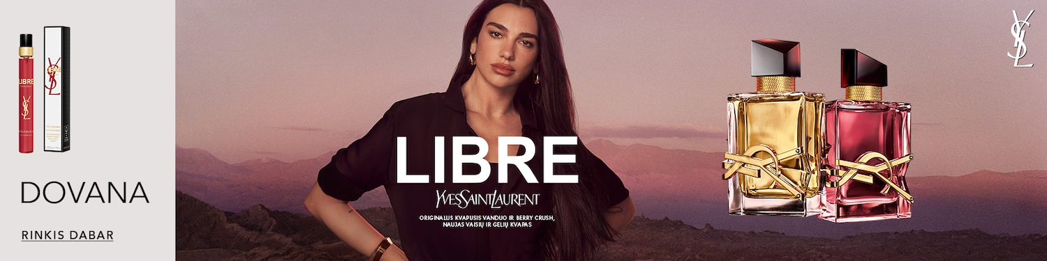 Yves Saint Laurent Libre aromatas su Dua Lipa reklaminiu veidu, pristatantis originalų kvapnųjį vandenį ir Berry Crush, naują vaisių ir gėlių kvapą.