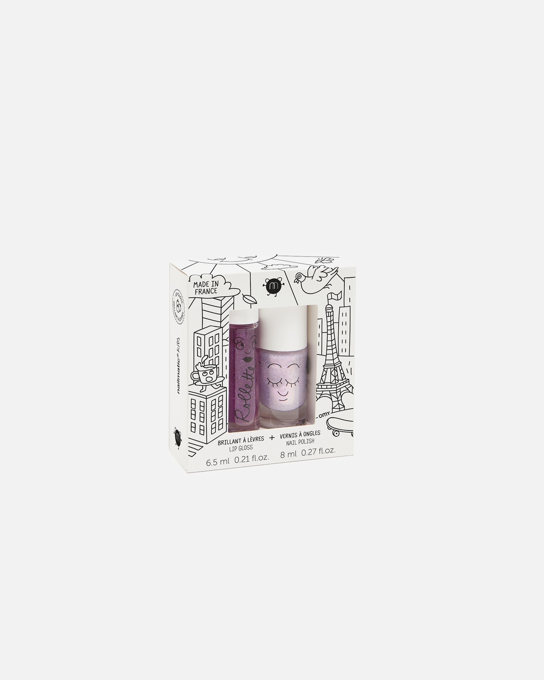 Nagų lakas vaikams UnisexNailmaticLOVELY CITY Rollette Nail Polish Duo Set1 vnt.