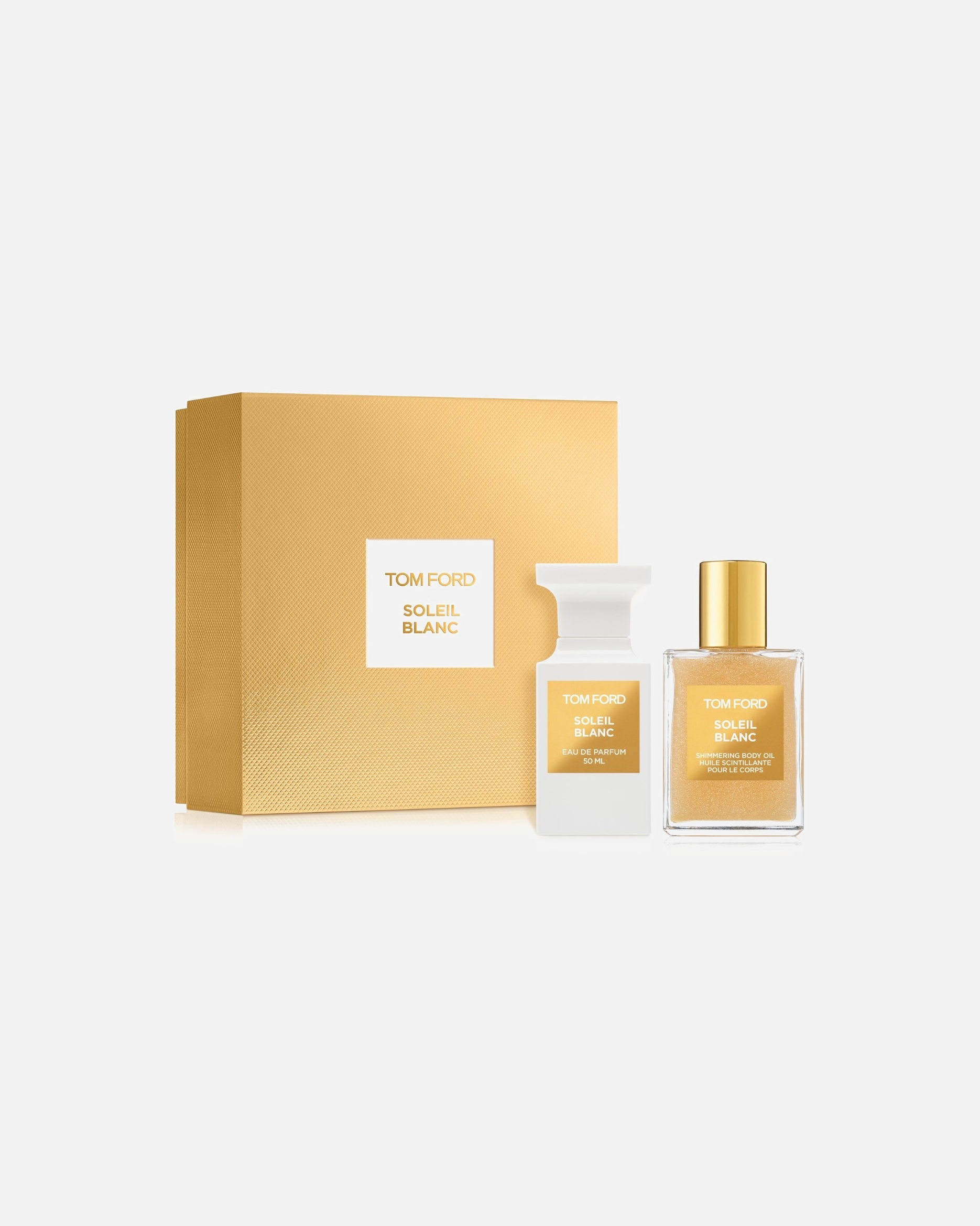 Kvepalų rinkinys UnisexTOM FORDSoleil Blanc Eau de Parfum 50 ml + Soleil Blanc Shimmering Body Oil 45 ml