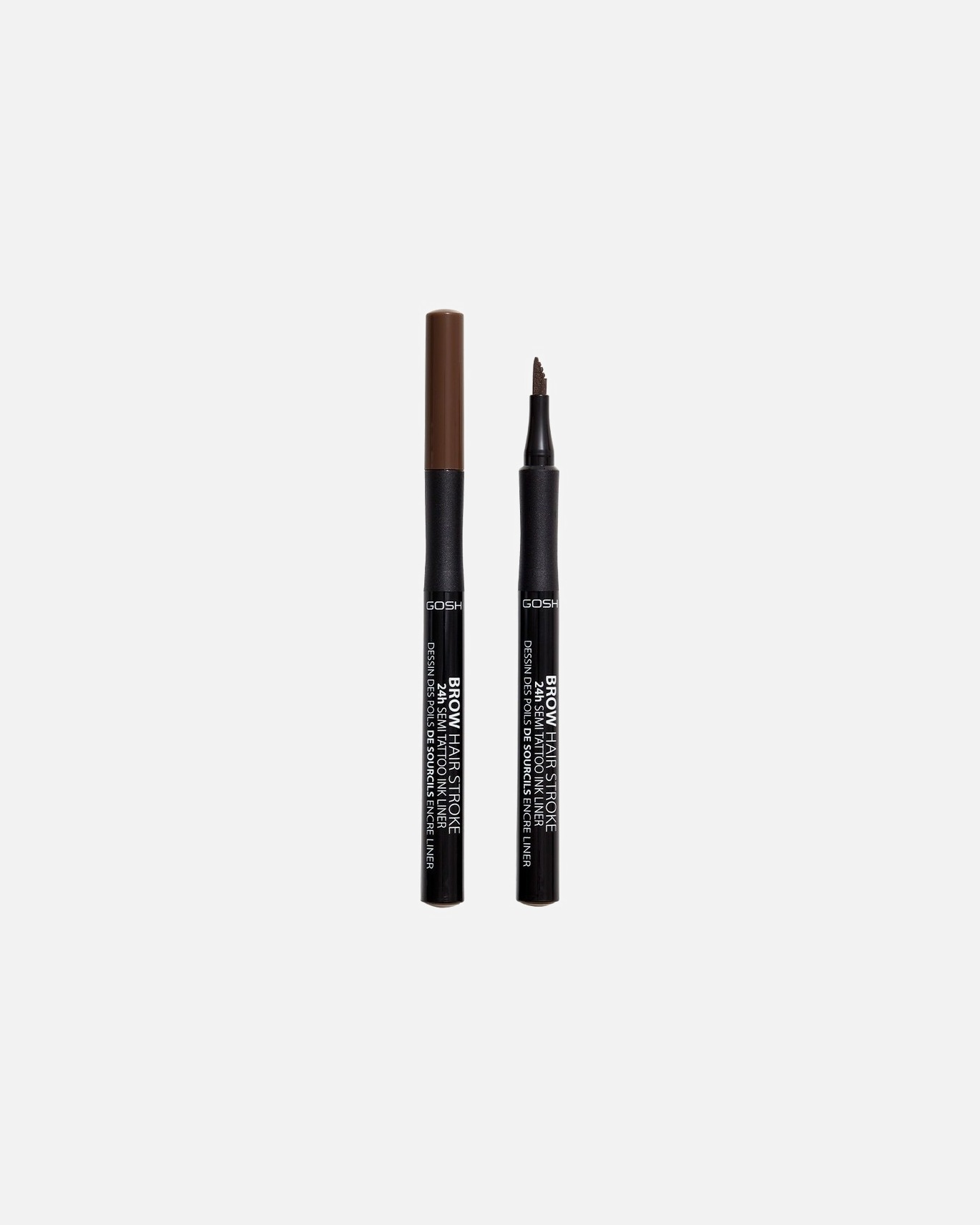 Antakių pieštukas UnisexGosh CopenhagenBrow Hair Stroke 24H Semi-Tattoo Ink PenNr. 003 Dark Brown